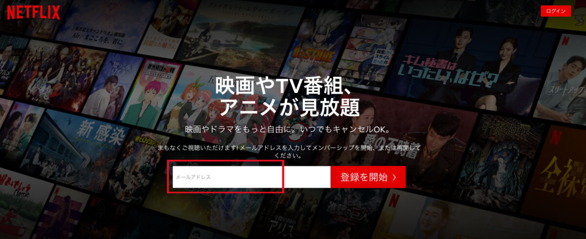 NETFLIX 登録