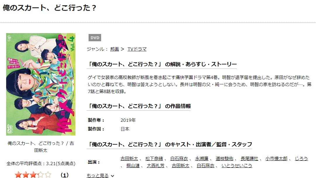 俺のスカート、どこ行った？ tsutaya
