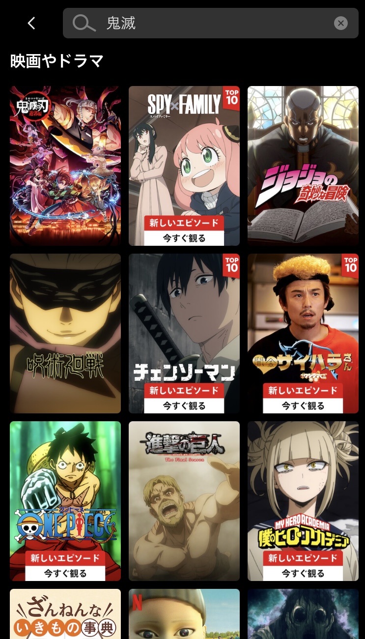 netflix 検索