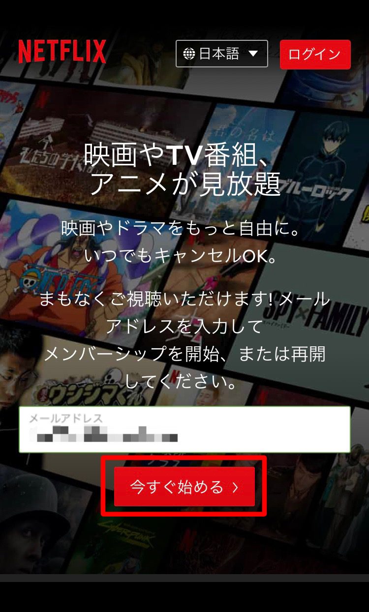 netflix 登録